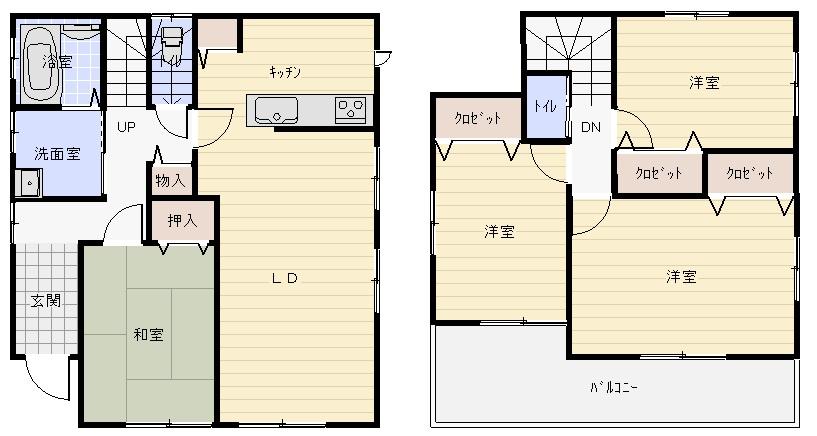 Floor plan. 13,990,000 yen, 4LDK, Land area 172.24 sq m , Building area 102.88 sq m
