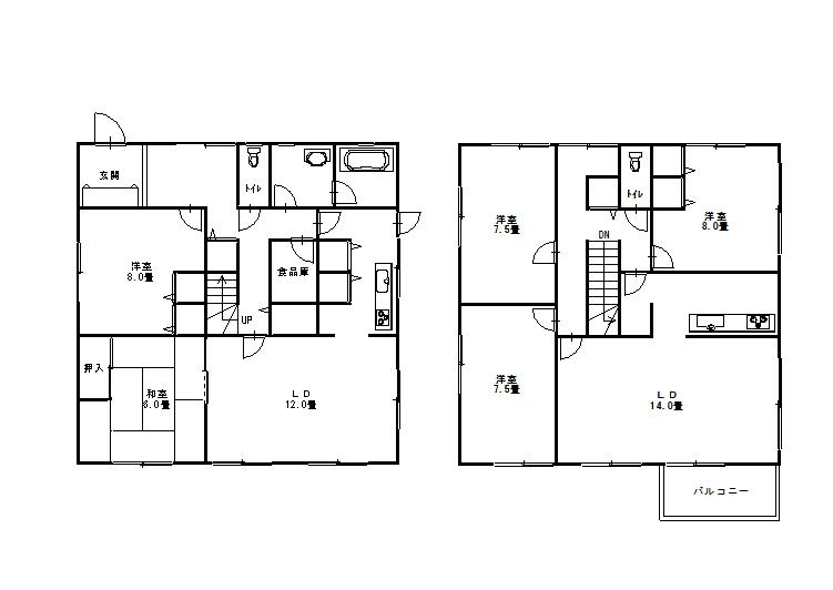 Floor plan. 21,800,000 yen, 5LDKK, Land area 218.18 sq m , Building area 173.9 sq m