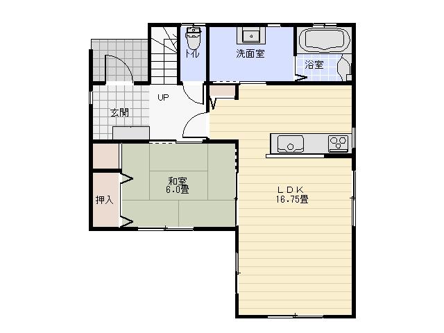 Floor plan. 20,990,000 yen, 4LDK + S (storeroom), Land area 198.35 sq m , Building area 106.81 sq m 1F
