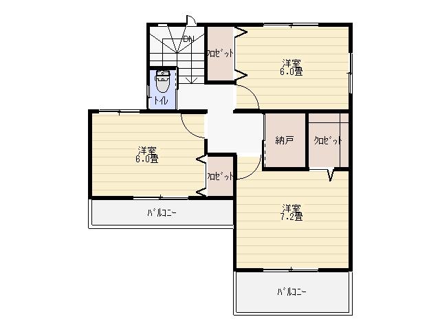Floor plan. 20,990,000 yen, 4LDK + S (storeroom), Land area 198.35 sq m , Building area 106.81 sq m 2F