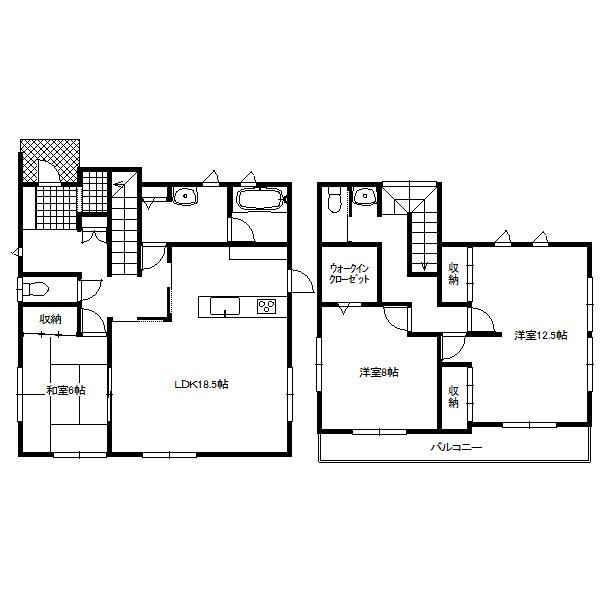 Floor plan. 22.5 million yen, 3LDK+S, Land area 180.85 sq m , Building area 121.31 sq m
