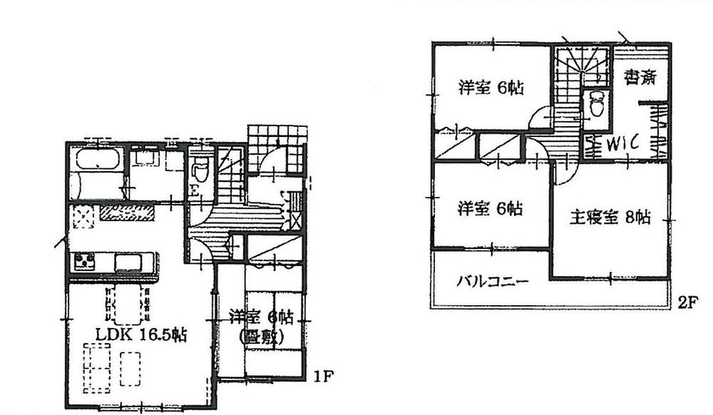 Floor plan. 21,390,000 yen, 4LDK + 2S (storeroom), Land area 157.8 sq m , Building area 105.16 sq m
