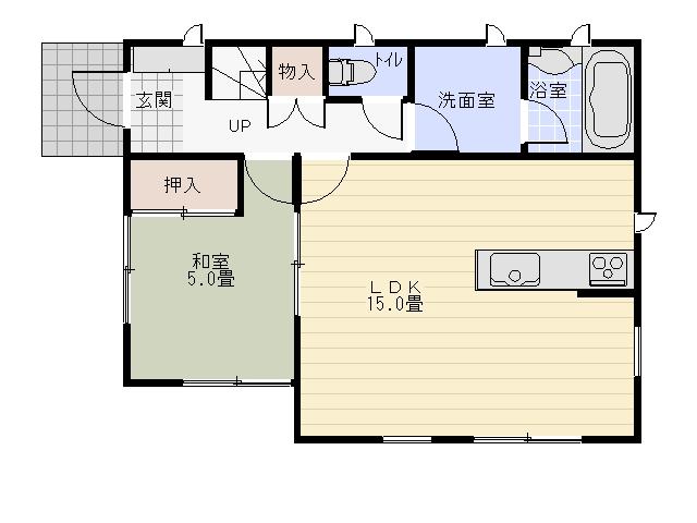 Floor plan. 14.8 million yen, 4LDK + S (storeroom), Land area 208.29 sq m , Building area 96.79 sq m 1F