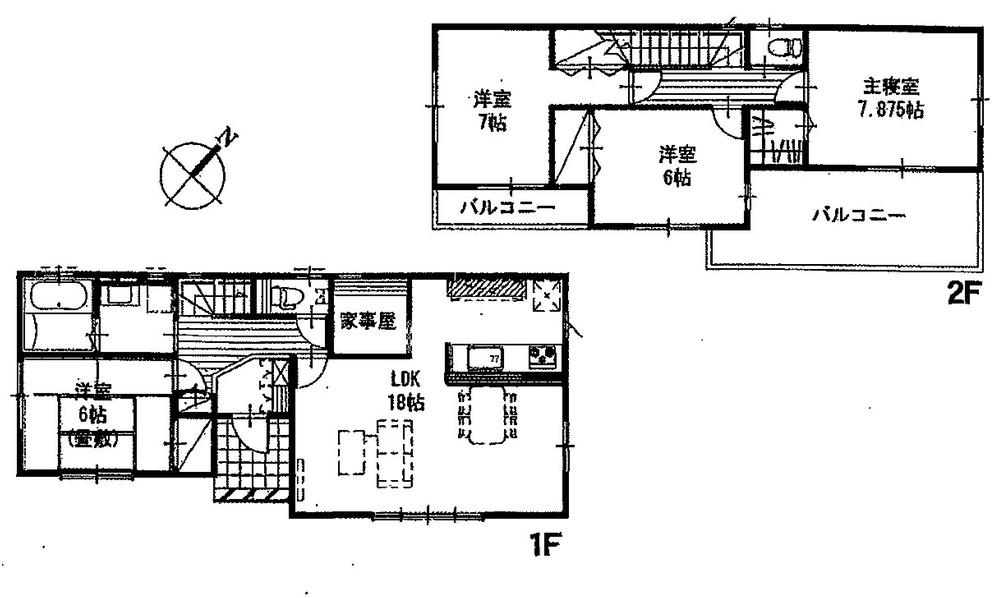 Floor plan. 22,390,000 yen, 4LDK, Land area 184 sq m , Building area 108.47 sq m