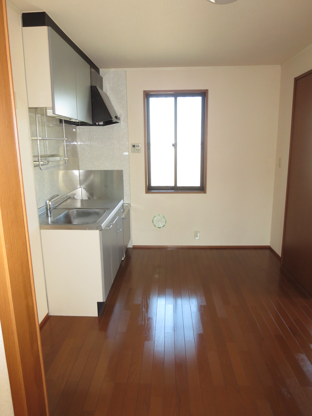 Kitchen. Bright kitchen because there is a window to the north. 