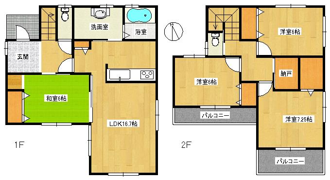 Floor plan. 20,990,000 yen, 4LDK, Land area 198.35 sq m , Building area 106.81 sq m