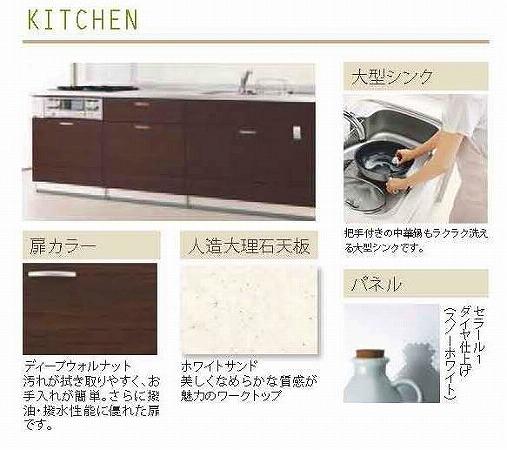 Same specifications photo (kitchen). 1 Building Specifications (built-in dishwasher dryer, With water purifier shower faucet construction)