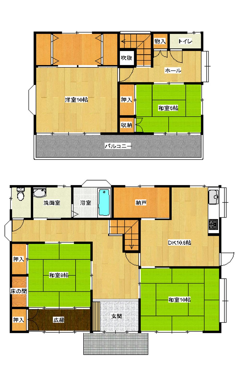 Floor plan. 13 million yen, 4DK, Land area 499.4 sq m , Building area 140.76 sq m