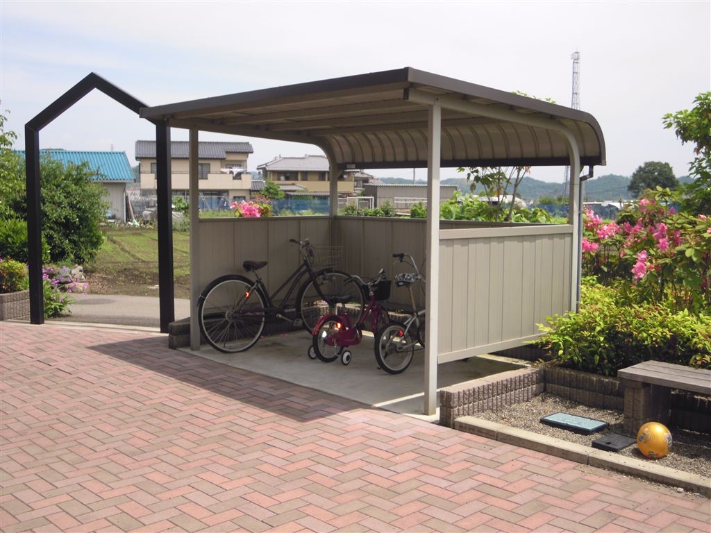 Other common areas. Bicycle parking lot with a roof is peace of mind without getting wet in the rain