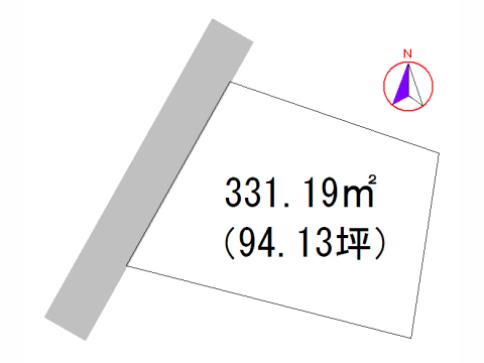 Compartment figure. Land price 5.8 million yen, Land area 331.19 sq m