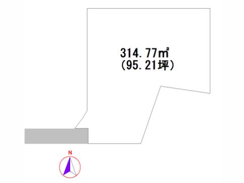 Compartment figure. Land price 6.5 million yen, Land area 314.77 sq m