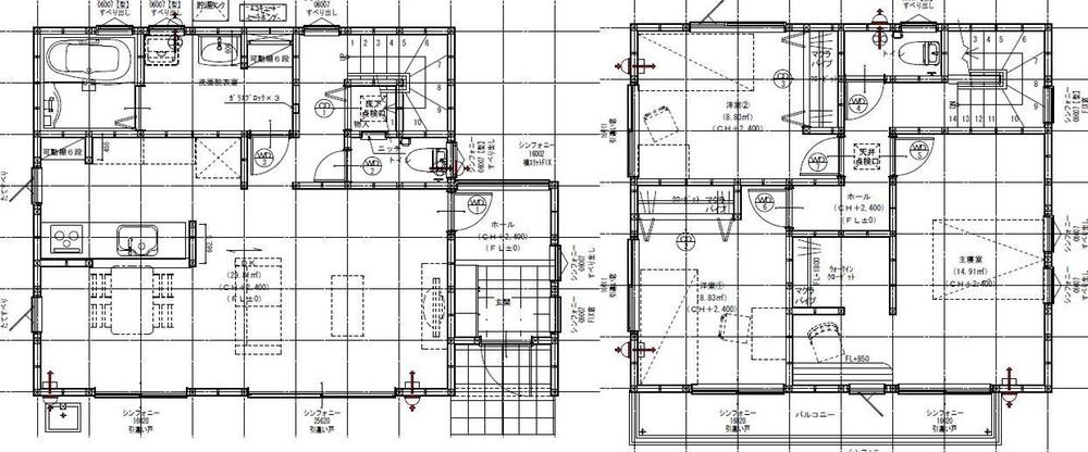 Floor plan. Diatomaceous earth-painted wall to the closet. It does not fend off the odor and moisture in the crisp and comfortable space. 
