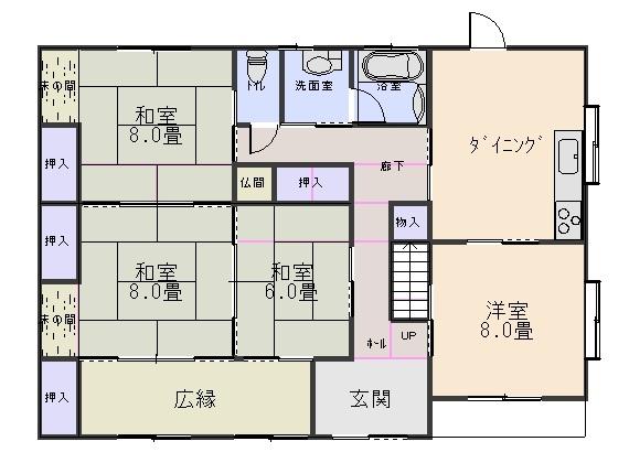 Floor plan. 14.8 million yen, 6DK, Land area 430 sq m , Building area 149.88 sq m Floor (1st floor)