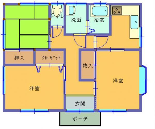 Floor plan. 12.8 million yen, 3K, Land area 449.41 sq m , Building area 52.17 sq m