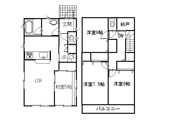 Floor plan. 17.8 million yen, 4LDK, Land area 189.47 sq m , Building area 97.2 sq m floor plan