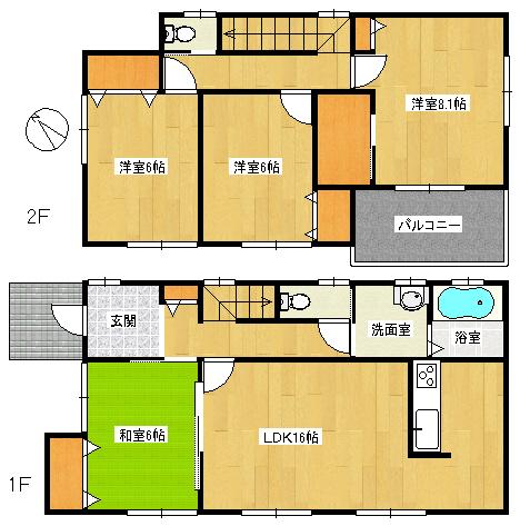 Floor plan. 17,990,000 yen, 4LDK, Land area 160.94 sq m , Building area 104.33 sq m