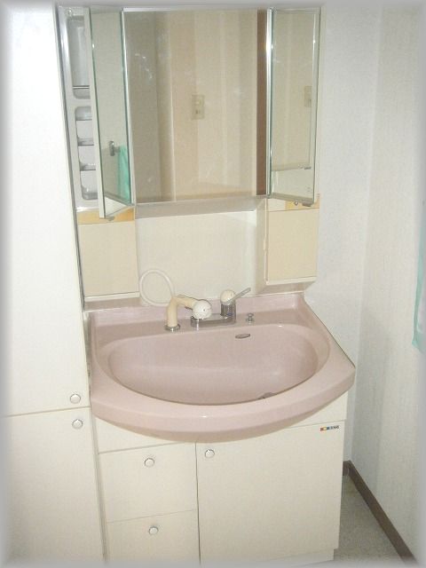 Washroom. Three-sided mirror type Shower Dresser