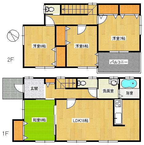 Floor plan. 17,990,000 yen, 4LDK, Land area 102.68 sq m , Building area 102.68 sq m