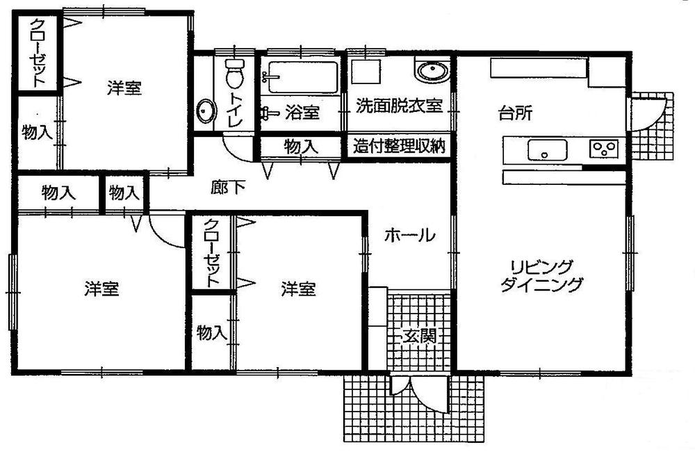 Floor plan. 18 million yen, 3LDK, Land area 254 sq m , Building area 96.05 sq m 3LDK