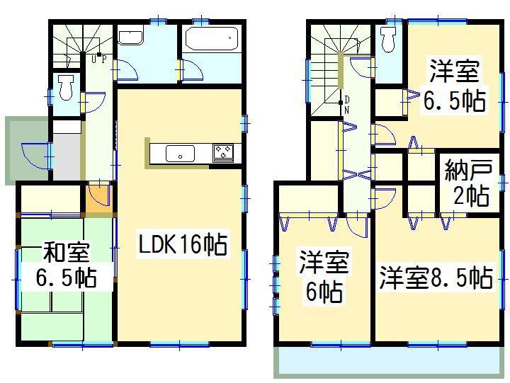 Floor plan. 18,800,000 yen, 4LDK + S (storeroom), Land area 181.88 sq m , Building area 104.49 sq m