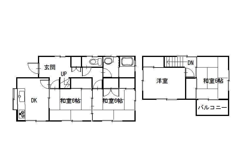 Floor plan. 5.8 million yen, 4DK, Land area 190.49 sq m , Building area 83.05 sq m floor plan