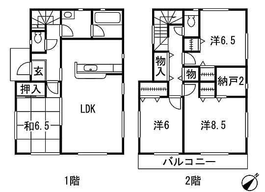 Floor plan. (7 Building), Price 18,800,000 yen, 4LDK, Land area 181.88 sq m , Building area 104.49 sq m