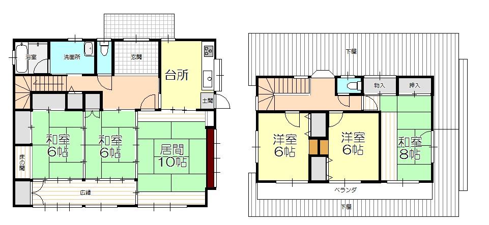 Floor plan. 18,800,000 yen, 5LDK, Land area 336.46 sq m , Building area 139.73 sq m