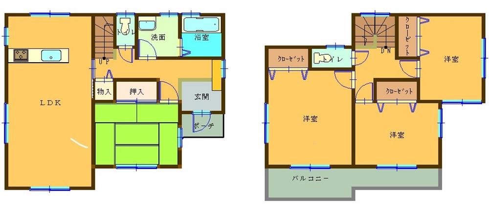 Floor plan. 21.3 million yen, 4LDK, Land area 338 sq m , Building area 105.15 sq m floor plan