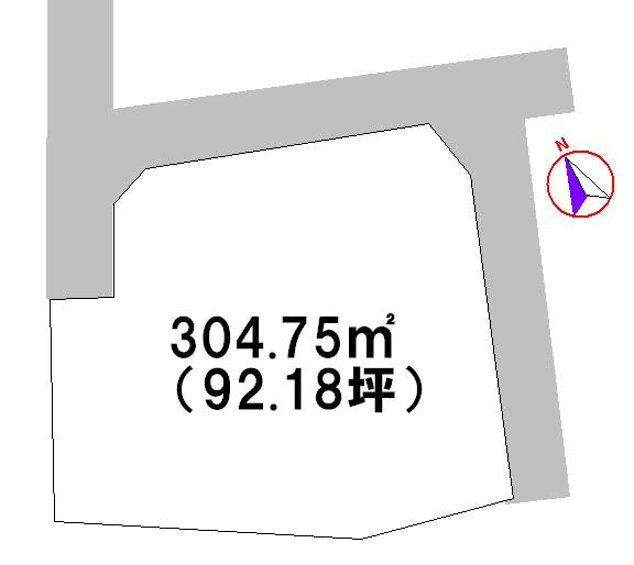 Compartment figure. Land price 4.5 million yen, Land area 304.75 sq m