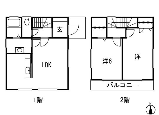 Floor plan. 13.8 million yen, 2LDK, Land area 181.56 sq m , Building area 69.56 sq m floor plan