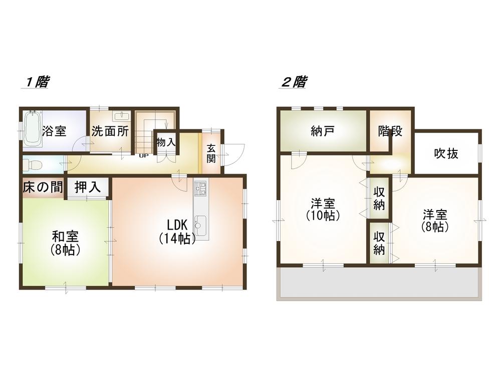 Floor plan. 12.9 million yen, 3LDK + S (storeroom), Land area 181.78 sq m , Building area 112.61 sq m