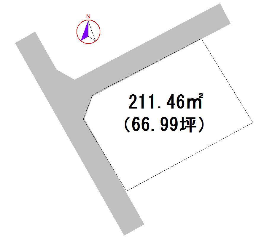 Compartment figure. Land price 12.8 million yen, Land area 221.46 sq m