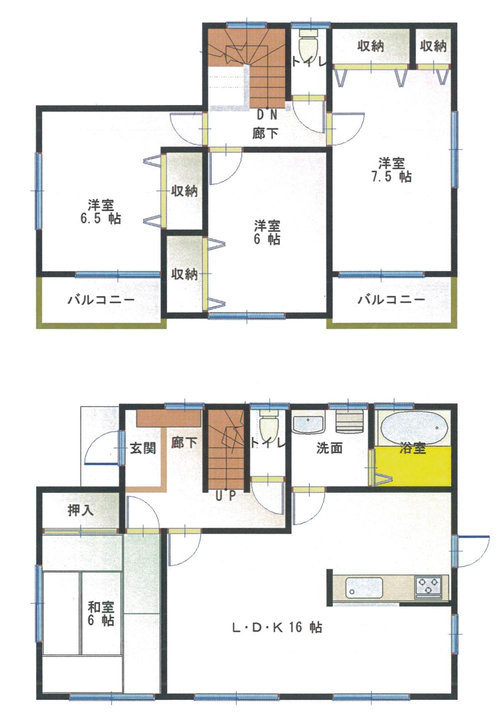 Floor plan. 16.8 million yen, 4LDK, Land area 222.26 sq m , If the building area 101.02 sq m drawings and the present situation is different, it has a priority to the present situation. 