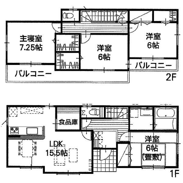 Floor plan. 22,390,000 yen, 4LDK, Land area 172.32 sq m , Building area 106.4 sq m