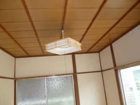 Living and room. Japanese-style lighting