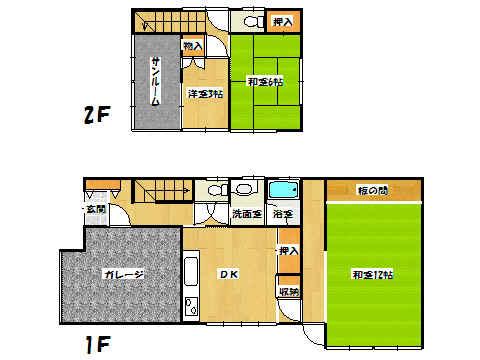 Floor plan. 11 million yen, 3DK, Land area 121.42 sq m , Building area 93.37 sq m