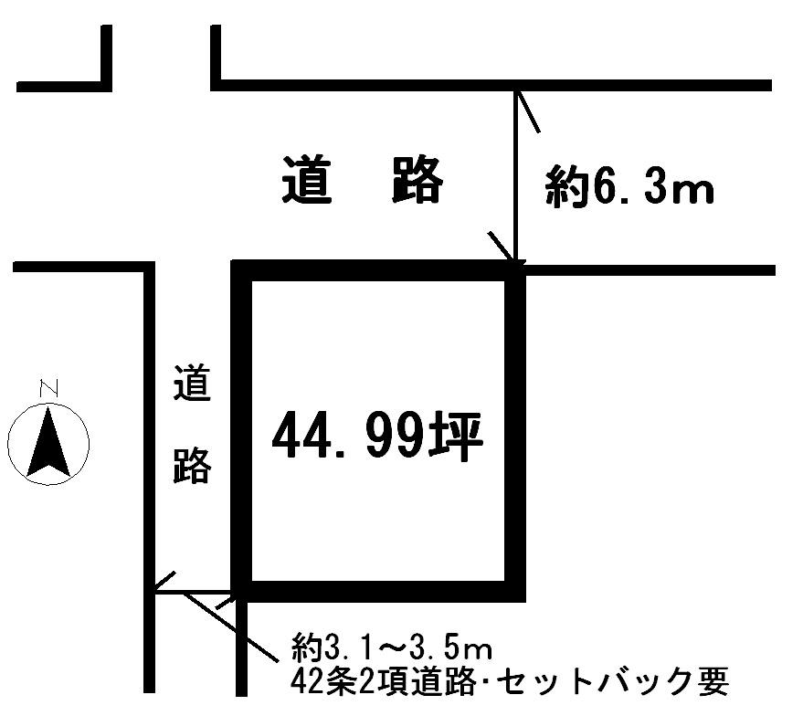 Compartment figure. Land price 11.9 million yen, Land area 148.75 sq m compartment view