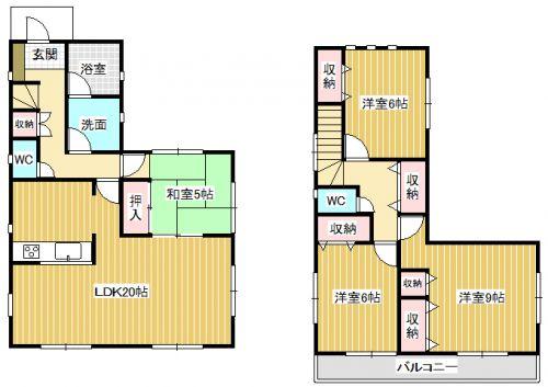 Floor plan. 21,990,000 yen, 4LDK, Land area 172.95 sq m , Up to a whopping 25.0 Pledge to building area 106.51 sq m LDk + Japanese-style room! 