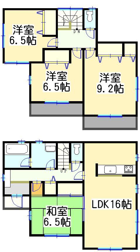 Floor plan. 18,800,000 yen, 4LDK, Land area 222.33 sq m , Building area 103.67 sq m