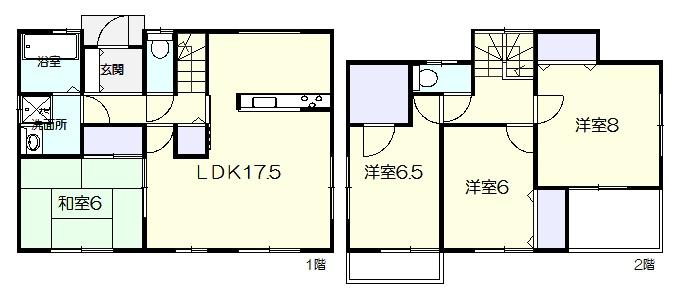 Floor plan. 17.8 million yen, 4LDK, Land area 221.08 sq m , Building area 105.15 sq m
