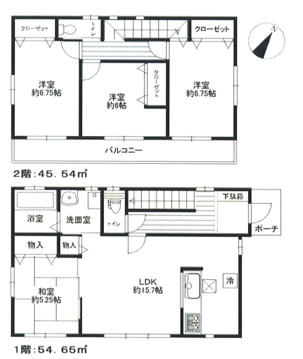 Floor plan. 21,800,000 yen, 4LDK, Land area 116.23 sq m , Building area 100.19 sq m