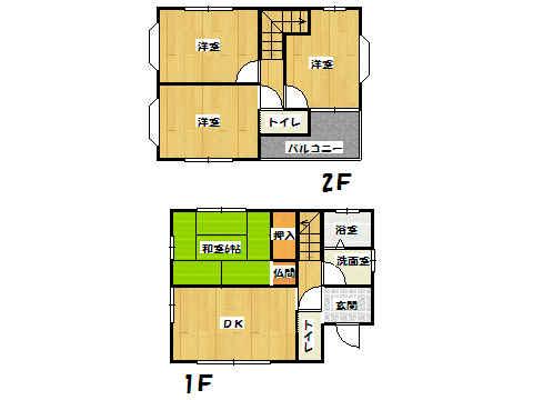 Floor plan. 11.8 million yen, 4DK, Land area 111 sq m , Building area 71.98 sq m