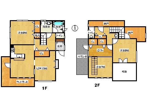 Floor plan. 18.9 million yen, 3LDK + S (storeroom), Land area 365 sq m , Building area 129.17 sq m