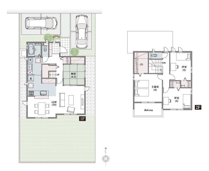 Floor plan.  [Building 3] So we have drawn on the basis of the Plan view] drawings, Plan and the outer structure ・ Planting, etc., It may actually differ slightly from. Also, car ・ furniture ・ Furniture etc. are not included in the price. 