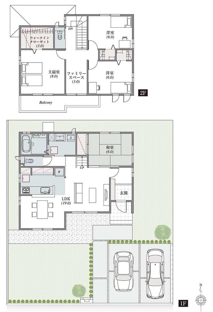 Floor plan.  [7 Building] So we have drawn on the basis of the Plan view] drawings, Plan and the outer structure ・ Planting, etc., It may actually differ slightly from. Also, car ・ furniture ・ Furniture etc. are not included in the price. 