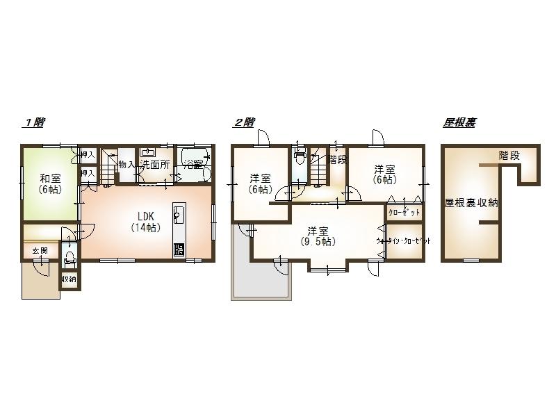 Floor plan. 21.9 million yen, 4LDK + S (storeroom), Land area 123.4 sq m , Building area 102.6 sq m
