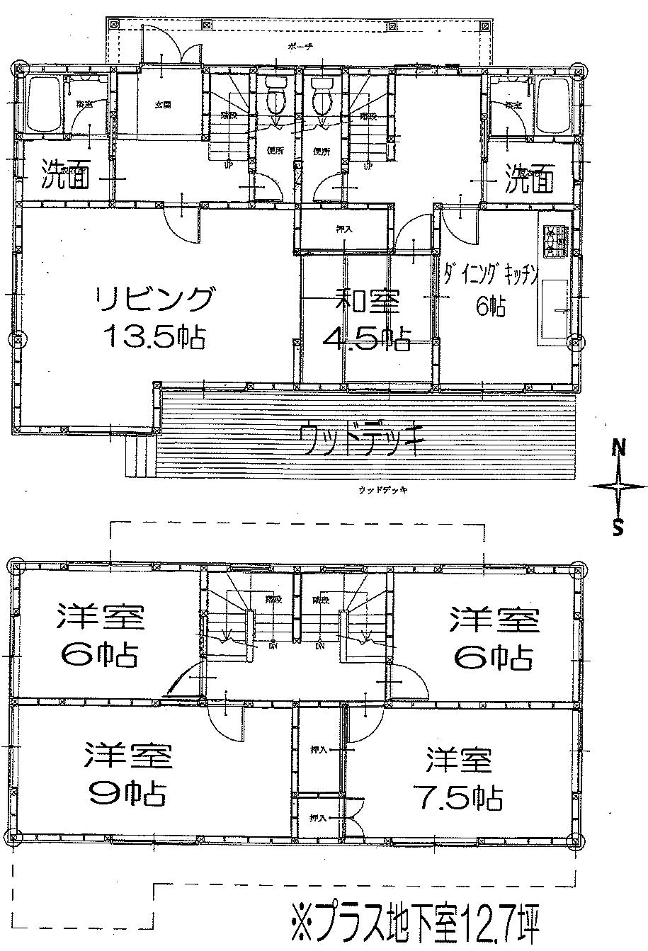 Floor plan. 10.8 million yen, 6DK, Land area 311.35 sq m , Building area 173.89 sq m 6DK