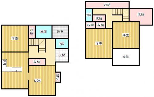 Floor plan. 18.9 million yen, 3LDK + S (storeroom), Land area 365 sq m , Building area 129.17 sq m large 3LDK! 