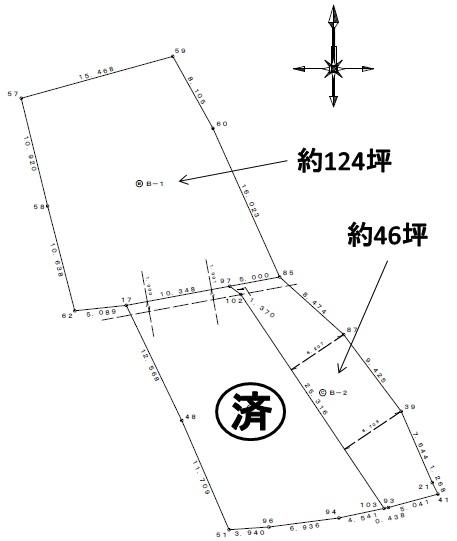Compartment figure. Land price 4.5 million yen, Land area 566.77 sq m