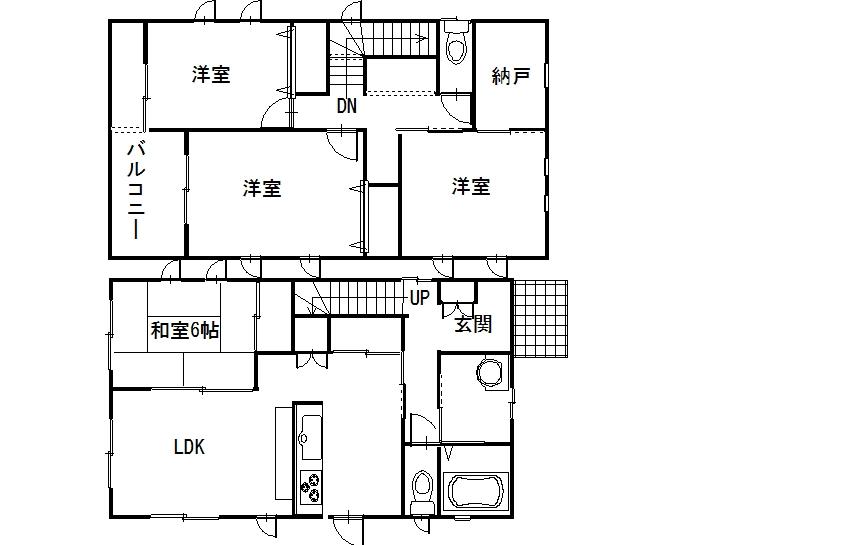 Floor plan. 24,800,000 yen, 4LDK, Land area 208.32 sq m , Building area 115.24 sq m floor plan